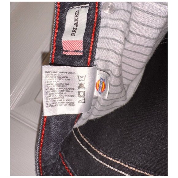 Dickies Relaxed Fit Boot Cut Leg Women's Midrise Blue Jeans Size 16TL #FD138DSW - Picture 7 of 7